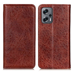 Funda de Cuero Cartera con Soporte Carcasa K01Z para Xiaomi Redmi Note 11T Pro 5G Marron