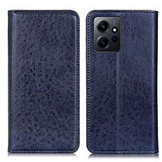 Funda de Cuero Cartera con Soporte Carcasa K01Z para Xiaomi Redmi Note 12 4G Azul