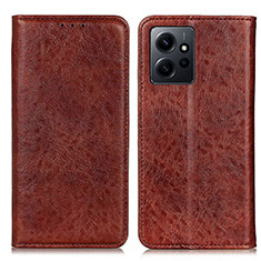 Funda de Cuero Cartera con Soporte Carcasa K01Z para Xiaomi Redmi Note 12 4G Marron