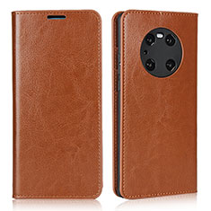 Funda de Cuero Cartera con Soporte Carcasa K02 para Huawei Mate 40E Pro 4G Marron Claro