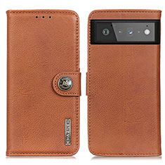 Funda de Cuero Cartera con Soporte Carcasa K02Z para Google Pixel 6 5G Marron