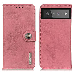 Funda de Cuero Cartera con Soporte Carcasa K02Z para Google Pixel 6 5G Rosa