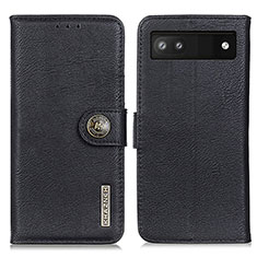 Funda de Cuero Cartera con Soporte Carcasa K02Z para Google Pixel 6a 5G Negro