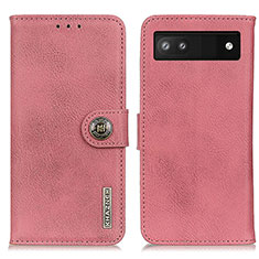 Funda de Cuero Cartera con Soporte Carcasa K02Z para Google Pixel 6a 5G Rosa