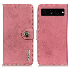 Funda de Cuero Cartera con Soporte Carcasa K02Z para Google Pixel 7 Pro 5G Rosa