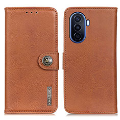 Funda de Cuero Cartera con Soporte Carcasa K02Z para Huawei Enjoy 50 Marron