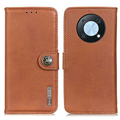 Funda de Cuero Cartera con Soporte Carcasa K02Z para Huawei Enjoy 50 Pro Marron