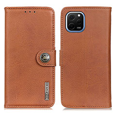 Funda de Cuero Cartera con Soporte Carcasa K02Z para Huawei Enjoy 50z Marron