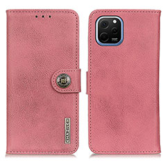 Funda de Cuero Cartera con Soporte Carcasa K02Z para Huawei Enjoy 50z Rosa