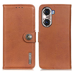 Funda de Cuero Cartera con Soporte Carcasa K02Z para Huawei Honor 60 5G Marron