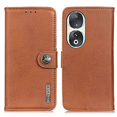 Funda de Cuero Cartera con Soporte Carcasa K02Z para Huawei Honor 90 5G Marron