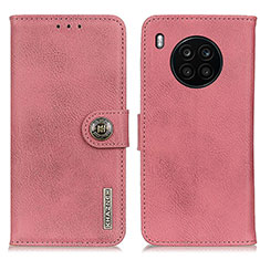 Funda de Cuero Cartera con Soporte Carcasa K02Z para Huawei Nova 8i Rosa