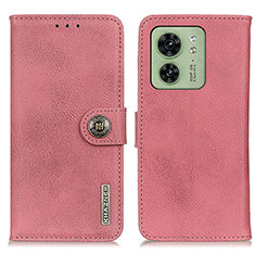 Funda de Cuero Cartera con Soporte Carcasa K02Z para Motorola Moto Edge (2023) 5G Rosa