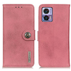 Funda de Cuero Cartera con Soporte Carcasa K02Z para Motorola Moto Edge 30 Neo 5G Rosa