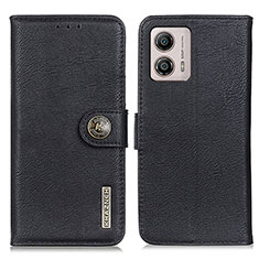 Funda de Cuero Cartera con Soporte Carcasa K02Z para Motorola Moto G53j 5G Negro