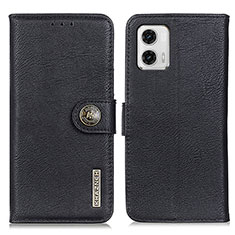 Funda de Cuero Cartera con Soporte Carcasa K02Z para Motorola Moto G73 5G Negro