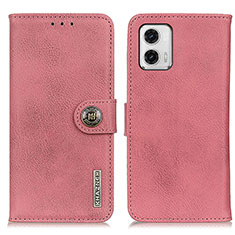 Funda de Cuero Cartera con Soporte Carcasa K02Z para Motorola Moto G73 5G Rosa