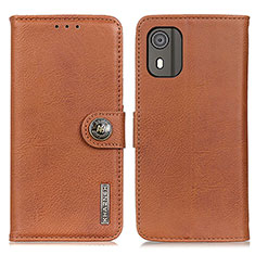 Funda de Cuero Cartera con Soporte Carcasa K02Z para Nokia C02 Marron