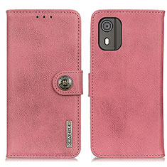 Funda de Cuero Cartera con Soporte Carcasa K02Z para Nokia C02 Rosa