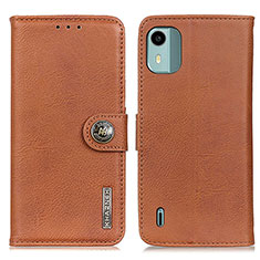 Funda de Cuero Cartera con Soporte Carcasa K02Z para Nokia C12 Marron