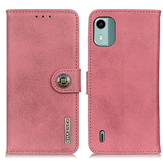 Funda de Cuero Cartera con Soporte Carcasa K02Z para Nokia C12 Pro Rosa