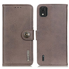 Funda de Cuero Cartera con Soporte Carcasa K02Z para Nokia C2 2nd Edition Gris