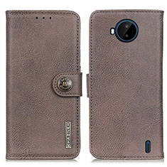 Funda de Cuero Cartera con Soporte Carcasa K02Z para Nokia C20 Plus Gris