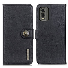 Funda de Cuero Cartera con Soporte Carcasa K02Z para Nokia C210 Negro