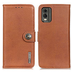 Funda de Cuero Cartera con Soporte Carcasa K02Z para Nokia C32 Marron