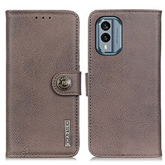 Funda de Cuero Cartera con Soporte Carcasa K02Z para Nokia X30 5G Gris