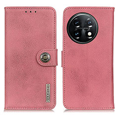 Funda de Cuero Cartera con Soporte Carcasa K02Z para OnePlus 11 5G Rosa