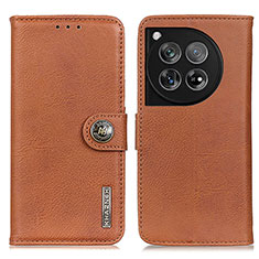 Funda de Cuero Cartera con Soporte Carcasa K02Z para OnePlus 12 5G Marron