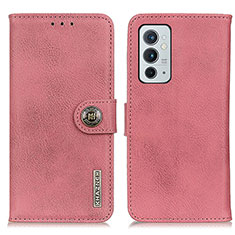 Funda de Cuero Cartera con Soporte Carcasa K02Z para OnePlus 9RT 5G Rosa