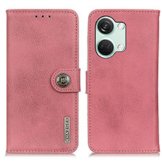 Funda de Cuero Cartera con Soporte Carcasa K02Z para OnePlus Ace 2V 5G Rosa