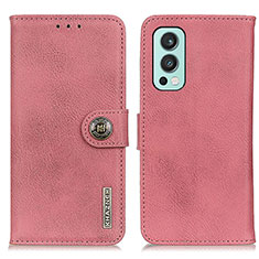 Funda de Cuero Cartera con Soporte Carcasa K02Z para OnePlus Nord 2 5G Rosa