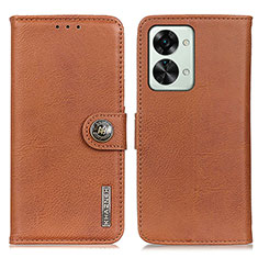 Funda de Cuero Cartera con Soporte Carcasa K02Z para OnePlus Nord 2T 5G Marron