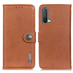 Funda de Cuero Cartera con Soporte Carcasa K02Z para OnePlus Nord CE 5G Marron