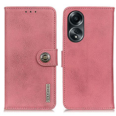 Funda de Cuero Cartera con Soporte Carcasa K02Z para Oppo A18 Rosa