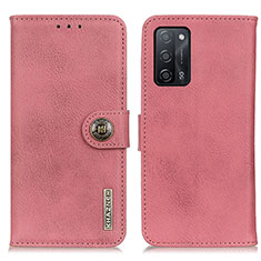 Funda de Cuero Cartera con Soporte Carcasa K02Z para Oppo A55 5G Rosa