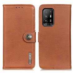 Funda de Cuero Cartera con Soporte Carcasa K02Z para Oppo A94 5G Marron