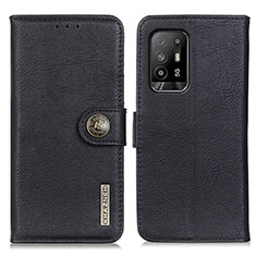 Funda de Cuero Cartera con Soporte Carcasa K02Z para Oppo A95 5G Negro