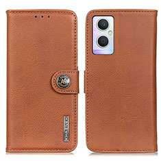 Funda de Cuero Cartera con Soporte Carcasa K02Z para Oppo A96 5G Marron