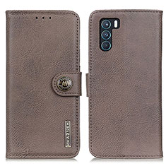 Funda de Cuero Cartera con Soporte Carcasa K02Z para Oppo K9 Pro 5G Gris