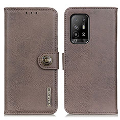 Funda de Cuero Cartera con Soporte Carcasa K02Z para Oppo Reno5 Z 5G Gris