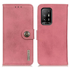 Funda de Cuero Cartera con Soporte Carcasa K02Z para Oppo Reno5 Z 5G Rosa