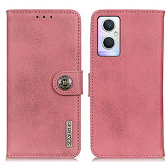 Funda de Cuero Cartera con Soporte Carcasa K02Z para Oppo Reno7 Lite 5G Rosa