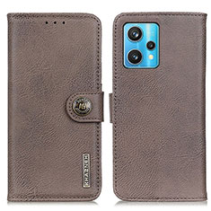 Funda de Cuero Cartera con Soporte Carcasa K02Z para Realme 9 4G Gris