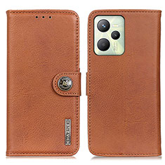 Funda de Cuero Cartera con Soporte Carcasa K02Z para Realme C35 Marron