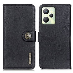 Funda de Cuero Cartera con Soporte Carcasa K02Z para Realme C35 Negro