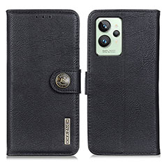 Funda de Cuero Cartera con Soporte Carcasa K02Z para Realme GT2 Pro 5G Negro